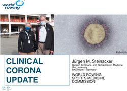 CLINICAL CORONA UPDATE - J&uuml;rgen M. Steinacker Division for Sports- and Rehabilitation Medicine Ulm University 89070 Ulm - Germany - World Rowing