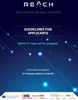 GUIDELINES FOR APPLICANTS - REACH 3rd open call for proposals Closing date for proposals: REACH Incubator