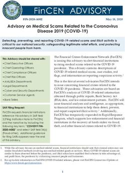 Advisory on Medical Scams Related to the Coronavirus Disease 2019 (COVID-19) - FinCEN.gov