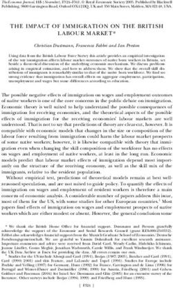 THE IMPACT OF IMMIGRATION ON THE BRITISH LABOUR MARKET