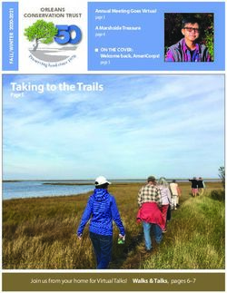 Taking to the Trails ORLEANS CONSERVATION TRUST - ON THE COVER