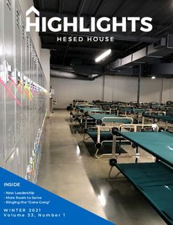 INSIDE WINTER 2021 Volume 33, Number 1 - New Leadership - More Room to Serve - Ringing the "Gone Gong"