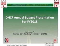 DHCF Annual Budget Presentation For FY2018 - Medical Care Advisory Committee (MCAC)
