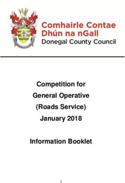 Competition for General Operative (Roads Service) January 2018 Information Booklet