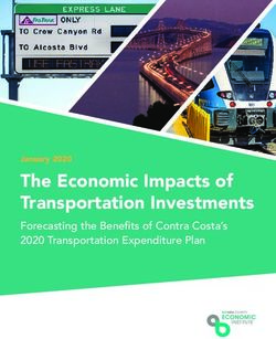 The Economic Impacts of Transportation Investments - Forecasting the Benefits of Contra Costa's 2020 Transportation Expenditure Plan