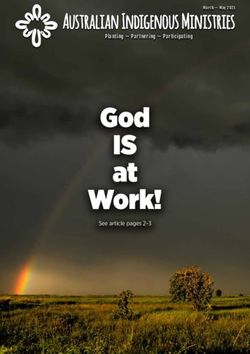 God IS Work! - Australian Indigenous Ministries - See article pages 2-3
