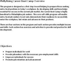 PHILLYRISING CAREER BOOT CAMP OVERVIEW