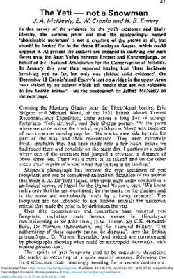 THE YETI - NOT A SNOWMAN - J. A. MCNEELY, E. W. CRONIN AND H. B. EMERY - CAMBRIDGE UNIVERSITY PRESS