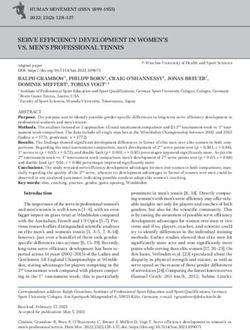 SERVE EFFICIENCY DEVELOPMENT IN WOMEN'S VS. MEN'S PROFESSIONAL TENNIS