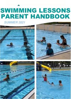 SWIMMING LESSONS PARENT HANDBOOK - SUMMER 2021