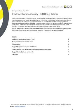 Evidence for mandatory HRDD legislation - European ...