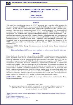 OPEC+ AS A NEW GOVERNOR IN GLOBAL ENERGY GOVERNANCE - UNISCI