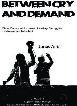 Jonas Aebi Class Composition and Housing Struggles in Vienna and Madrid 01.09.2013 - 4CITIES