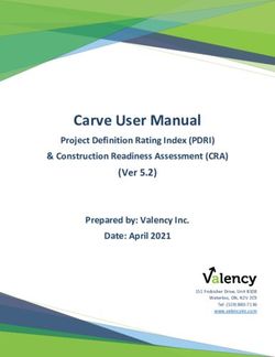 Carve User Manual (Ver 5.2) - Project Definition Rating Index (PDRI) & Construction Readiness Assessment (CRA) - Valency