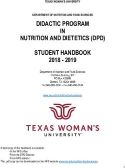 DIDACTIC PROGRAM IN NUTRITION AND DIETETICS (DPD) STUDENT HANDBOOK - Texas Woman's ...