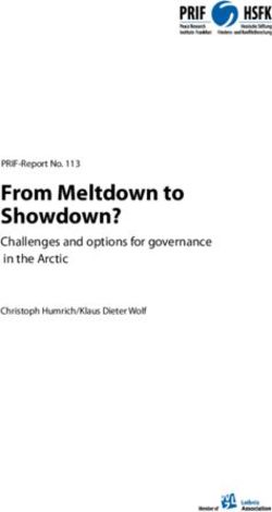 From Meltdown to Showdown? - Challenges and options for governance in the Arctic PRIF-Report No. 113