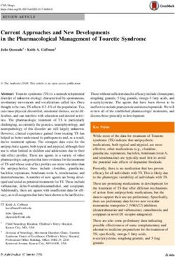 Current Approaches and New Developments in the Pharmacological Management of Tourette Syndrome