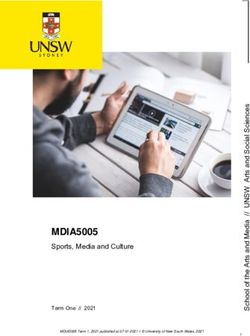 MDIA5005 Sports, Media and Culture - Term One // 2021 - UNSW Sydney