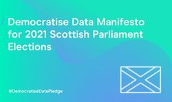 Democratise Data Manifesto for 2021 Scottish Parliament Elections - #DemocratiseDataPledge - DMA