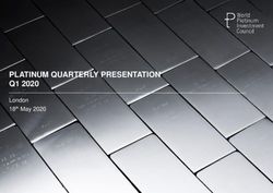 PLATINUM QUARTERLY PRESENTATION Q1 2020 - London 18th May 2020 - World ...
