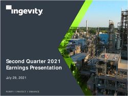 Second Quarter 2021 Earnings Presentation - July 29, 2021