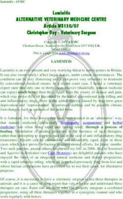ALTERNATIVE VETERINARY MEDICINE CENTRE - Laminitis