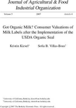 Journal of Agricultural & Food Industrial Organization