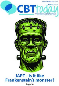 IAPT - is it like Frankenstein's monster? - BABCP