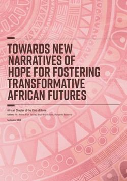 Towards new narratives of hope for fostering transformative African futures - African Chapter of the Club of Rome