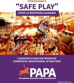 "SAFE PLAY" COVID-19 REOPENING GUIDANCE - PENNSYLVANIA'S - SUGGESTED PLANS FOR OPERATING - International Association of Fairs & Expositions