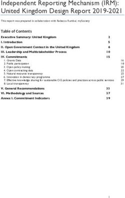 Independent Reporting Mechanism (IRM): United Kingdom Design Report 2019-2021 - Open ...