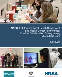 NACCHO Informing Local Health Department and Health Center Partnerships: Creative Collaboration Strengthening Tuberculosis Care July 2021