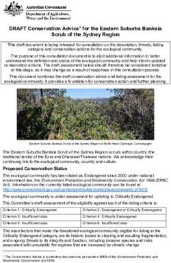 DRAFT Conservation Advice1 for the Eastern Suburbs Banksia Scrub of the Sydney Region