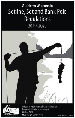 Setline, Set and Bank Pole Regulations - 2019-2020 Guide to Wisconsin - Wisconsin DNR