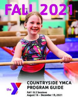 COUNTRYSIDE YMCA PROGRAM GUIDE - Fall 1 & 2 Sessions August 16 - December 19, 2021