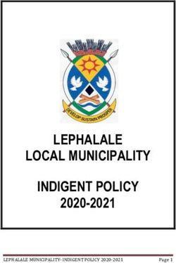LEPHALALE LOCAL MUNICIPALITY INDIGENT POLICY - 2020-2021 LEPHALALE MUNICIPALITY-INDIGENT POLICY 2020-2021