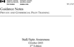 Guidance Notes PRIVATE AND COMMERCIAL PILOT TRAINING - Stall/Spin Awareness