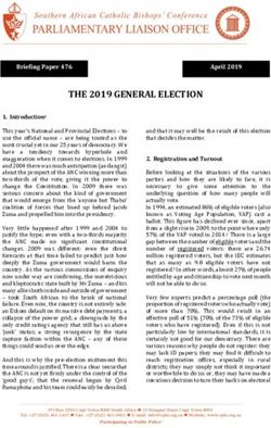 THE 2019 GENERAL ELECTION - CPLO