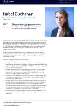 Isabel Buchanan "Isabel is reliable, hard-working and detail oriented." - Blackstone Chambers