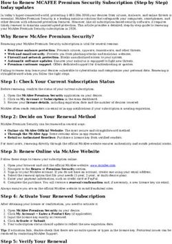 How to Renew MCAFEE Premium Security Subscription (Step by Step) today updates