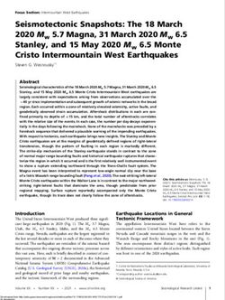 Seismotectonic Snapshots: The 18 March 2020 Mw 5.7 Magna, 31 March 2020 Mw 6.5 Stanley, and 15 May 2020 Mw 6.5 Monte Cristo Intermountain West ...