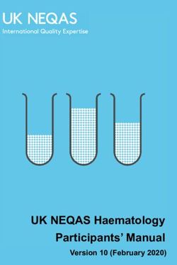 UK NEQAS Haematology Participants' Manual - Version 10 (February 2020)