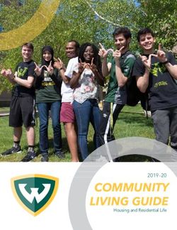 COMMUNITY LIVING GUIDE - 2019-20 Housing and Residential Life - Wayne State University