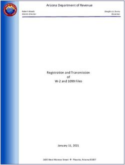 Arizona Department of Revenue - Registration and Transmission of W-2 and 1099 Files - January 11, 2021