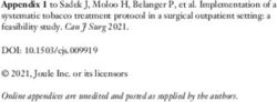 Appendix 1 to Sadek J, Moloo H, Belanger P, et al. Implementation of a systematic tobacco treatment protocol in a surgical outpatient setting: a ...