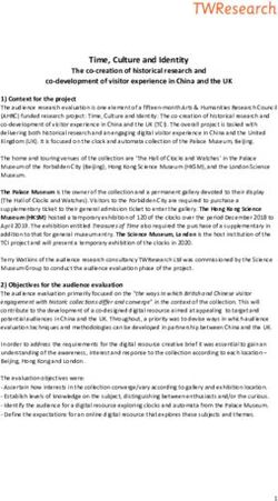 Time, Culture and Identity The co-creation of historical research and co-development of visitor experience in China and the UK - Science Museum Group