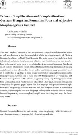 Between Simplification and Complexification. German, Hungarian, Romanian Noun and Adjective Morphologies in Contact - Brill