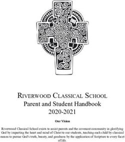 Parent and Student Handbook 2020-2021 - RIVERWOOD CLASSICAL SCHOOL - Riverwood ...