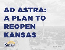 AD ASTRA: A PLAN TO REOPEN KANSAS - May 19, 2020 - Kansas COVID-19 Response
