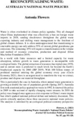 RECONCEPTUALISING WASTE: AUSTRALIA'S NATIONAL WASTE POLICIES - Progress ...